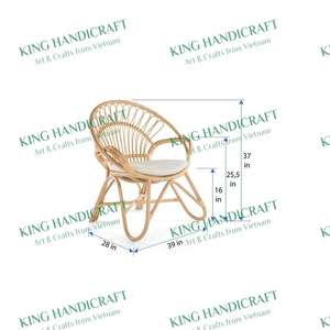 Direct From Vietnam Handcrafted Modern Rattan <b>Chair</b> for <b>Kids</b> for Bedroom Outdoor Living Room Kitchen Use Naturally Grown Rattan - Product Image 2