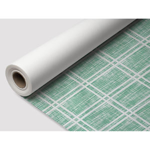 Rollo de Mantel Estampado Menorca Aquamarine Blanco 1x25m Bambulux Eco B2B - Product Image 1