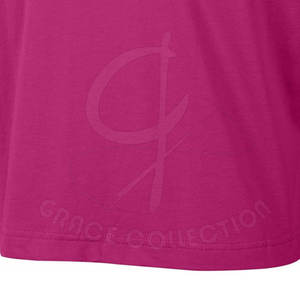 Haut court doux extensible pour femmes à la mode avec des T-Shirts d'été à col rond en tissu 100% coton pour Logo imprimé personnalisé - Product Image 6