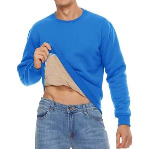 <b>Man</b> Winter <b>Hoodies</b> Pullover <b>Sherpa</b> Fleece Warm Heavyweight Plained Sweats Sweatshirt - Product Image 4