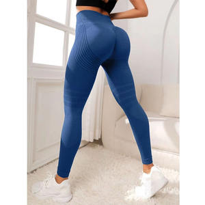 Mallas de yoga informales con cintura elástica para mujer, tela transpirable de secado rápido con control de barriga de cintura alta para uso en el gimnasio - Product Image 6