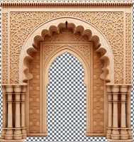 Portique d'entrée de mosquée en marbre naturel de qualité supérieure, motifs islamiques, sculpté à la main, design moderne personnalisable, résistant aux intempéries, intérieur