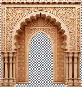 Portique d'entrée de mosquée en marbre naturel de qualité supérieure, motifs islamiques, sculpté à la main, personnalisable, résistant aux intempéries, design moderne, mural - Product Image 2
