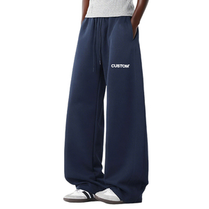 Pantalones de Hombre al por Mayor, Personalizados OEM y ODM, Pantalones Deportivos Casuales, Holgados, de Felpa Francesa, de Pierna Ancha - Product Image 2