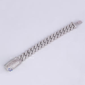 Bracelet de tennis en or blanc 14 carats, superbe diamant cultivé en laboratoire avec un design unique pour les cadeaux et les fêtes - Product Image 1