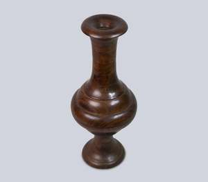 Jarrón Decorativo de Piso de Madera de Mango Natural Hecho a Mano de Lujo con un Cuerpo Bulboso Pulido Único y una Elegante Silueta de Cuello Alto - Product Image 4