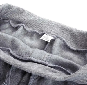 Unisex 100% Cotton Fleece Sweatpants Solid Color Elastic Waist Loose Fit Acid Washed Mid Waist Jogger for <b>Men</b> <b>men's</b> pants - Product Image 6