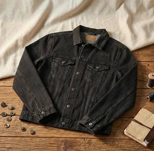 Chaqueta Vaquera de Lona 100% Algodón Personalizada para Hombre, Chaqueta Vaquera con Estampado Personalizado y Logotipo Bordado, Ropa Urbana para Hombre - Product Image 3