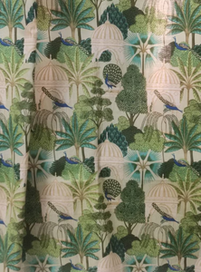 Elegante diseño personalizado Beige Floral cortinas de algodón hermoso Pavo Real impreso suave elegante ventana cubiertas opciones de tamaño - Product Image 2