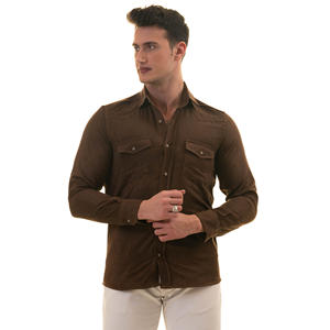Camisas con botones personalizadas para hombre, etiquetas lisas, informales, Vintage, de verano, estampadas, de manga larga, con cuello cubano, hechas en Turquía - Product Image 2