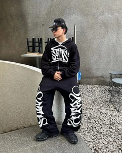Unisex <b>Y2K</b> Letter tracksuits <b>Zip</b> <b>up</b> <b>Hoodie</b> men clothing Sweatpants Breathable Two Piece Jogger sport wear screen print Logo - Product Image 6