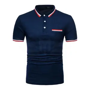 Ademende Mannen Custom Polo T-Shirt Sneldrogend Causaal Dragen Mannen Modieus Polo T-Shirt Katoen Effen Blanco Logo Polo T -Shrits