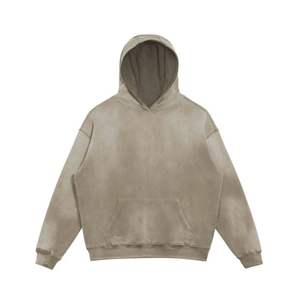 Sudadera con capucha para hombre de peso pesado con diseño de estampado degradado único Sudadera de invierno de gran tamaño personalizada para hombre - Product Image 2