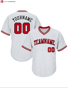 Uniformes de baseball personnalisés Offre Spéciale et maillots de baseball par sublimation maillots de baseball à fines rayures rouges de haute qualité - Product Image 2