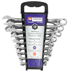 Sterling Pro Industrial Grade Chrome Vanadium Steel Combination Spanner Wrench Set 6mm-32mm High Torque Mirror Finish <b>Hand</b> <b>Tool</b> - Product Image 4