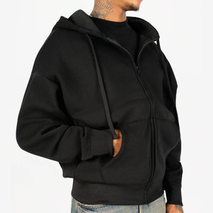 Nouveau sweat à capuche personnalisé avec fermeture éclair pour homme, marque de mode, sweat à capuche en coton avec fermeture éclair intégrale pour la revente et la marque - Product Image 1