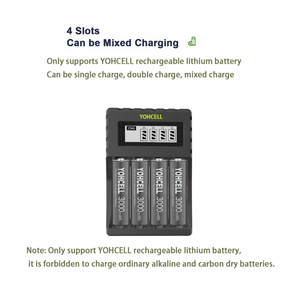 Yohcell thông minh USB <span class=keywords><strong>Battery</strong></span> <span class=keywords><strong>Charger</strong></span> nhanh chóng & an toàn 4-slot sạc cho 1.5V AA/AAA Li-ion có thể sạc lại pin - Product Image 3
