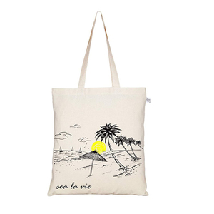 Personnalisé pas cher épais doublé maquette Shopper sac Eco plaine coton fourre-tout réutilisable promotionnel toile sac à provisions avec logo personnalisé - Product Image 3