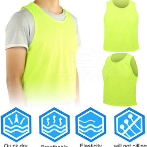 Chalecos de Entrenamiento de Fútbol de Malla Transpirable de Poliéster a Precio Económico, Servicio OEM, Impermeables, Resistentes al Viento, Ligeros y Personalizables - Product Image 3