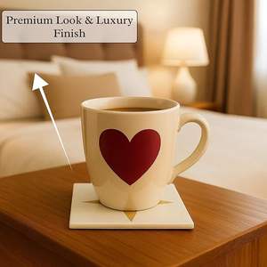 Juego de Posavasos Cuadrados de Madera de Nogal con Incrustaciones de Resina de Lujo Hechos a Mano, 10 cm, Resistentes al Calor para Bebidas de Té/Café - Product Image 4