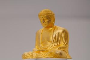 Statue de Bouddha Kamakura miniature PLACHINO en or pur certifié par la Monnaie japonaise, pièce de collection pour la décoration intérieure, vente en gros - Product Image 2