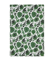 Haute qualité 100% pur lin nappe moyen vert oiseau Silhouettes imprimé fleuri tissé Technique pour la maison canapé filles