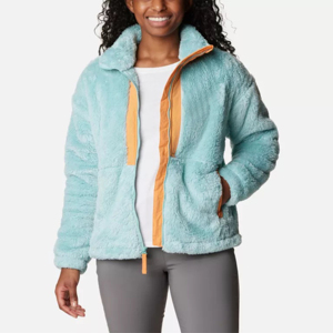 Blouson bombardier confortable zippé avec logo personnalisé OEM veste polaire Sherpa pour femmes manteau décontracté blanc veste à glissière 100% polaire avec couleur personnalisée - Product Image 3