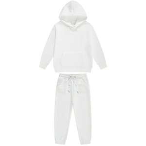 Chándal con capucha de invierno informal para niños, logotipo personalizado, conjunto de pantalones de chándal y sudadera con capucha de algodón 100%, ropa para niños - Product Image 3