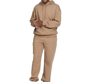 Ensemble de survêtement en polaire premium pour hommes, sweat-shirt à capuche et jogging chauds pour l'hiver, tenue de sport décontractée, fabricant OEM, vente en gros personnalisée - Product Image 1