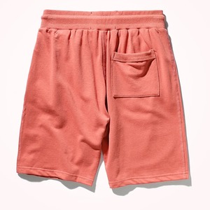 <b>Men's</b> 100% Cotton French Terry <b>Shorts</b> Custom Logo Anti-Wrinkle Formal Embroidered Chenille <b>Patch</b> Button Plain Dyed Nonwoven - Product Image 3