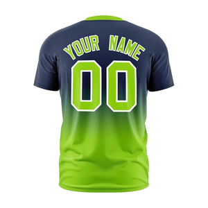 Color degradado Nuevo estilo superior Ropa de fútbol Unisex Conjuntos de uniformes de fútbol de secado rápido Logotipo personalizado Totalmente sublimación impresa - Product Image 2