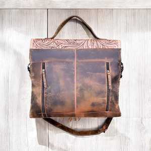 Bolso de Hombro Exclusivo para Mujer, Diseño Vintage, Flores Talladas a Mano, 100% Cuero Genuino, Ligero, con Flecos, Elegante - Product Image 2