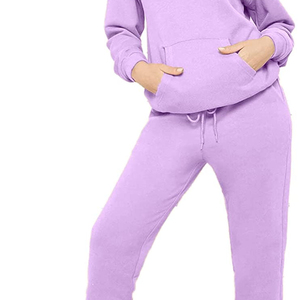 Ensemble de survêtement sportif décontracté à capuche respirant pour femmes, imprimé, manches longues, haut et pantalon pour l'entraînement/la salle de sport - Product Image 5