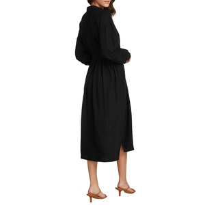 Abito chemisier midi nero Willow Nadine da donna, manica lunga, taglia media, silhouette comoda e ampia - Product Image 2