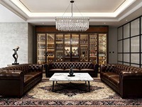 Meuble Bar Mural de Luxe Écologique avec Étagère à Vin en Verre, Éclairage LED et Hauteur Réglable – Mobilier de Bar Personnalisé pour la Maison