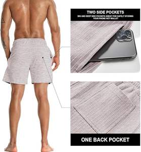 กางเกงขาสั้นออกกำลังกายแฟชั่นฮิปฮอปสตรีทแวร์ลำลองสำหรับผู้ชายขายส่งพร้อมโลโก้สั่งทำ - Product Image 2