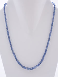 Collier en perles de kyanite bleue fait main par un designer avec fermoir en argent sterling 925, pierre précieuse naturelle, bijoux à porter au quotidien - Product Image 5
