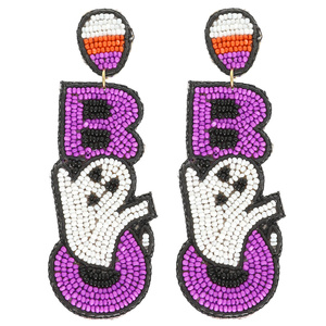 Hermosos pendientes de diseñador para mujeres y niñas con 100% cuentas de vidrio y patrones bordados a mano en multicolor vibrante - Product Image 6