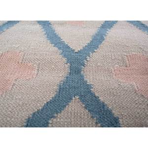 พรมอัลฮัมบรา ไอวอรี่ แฟลตวีฟส์ วูล คิลิม ทำมือ รูปทรงสี่เหลี่ยมผืนผ้า ลายเพชร สำหรับบ้าน สำหรับโถงทางเดิน ข้างเตียง ห้องนั่งเล่น-ADWL-13208 - Product Image 3