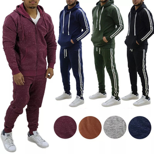 OEM <b>Cotton</b> Print Heavyweight Stacked Flared Mens Two Pieces Jogger Sets Cut <b>Raw</b> Hem Edge Hoodie Patchwork Pant Men Tracksuit - Product Image 1