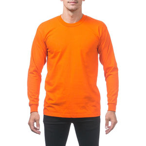 T-shirt blanc de compression à manches longues de couleur unie pour hommes en gros - Product Image 4
