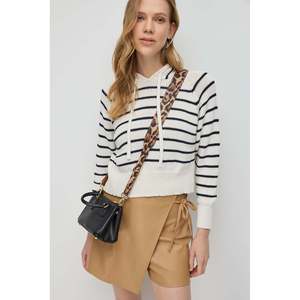 Suéter de Punto con Capucha a Rayas 100% Algodón para Mujer, Transpirable, Estilo Coreano Informal, Largo, con Logotipo Estampado en la Parte Delantera, para Invierno y Otoño - Product Image 2