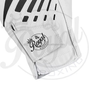 Guantes de golf blancos unisex personalizables Grace con estilo de logotipo de mano derecha de Palma de cuero genuino y color de embalaje personalizado - Product Image 4