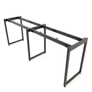 Estructura de Acero Resistente de Estilo Industrial para Mesa Agrupada de 2 Personas, 200x50cm, Sistema Slean HCSL012 - Product Image 5