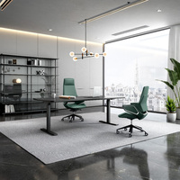 Chaise de direction en cuir de luxe, ergonomique, pour bureau, avec dossier réglable