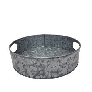 Haute qualité métal rond en vrac à la mode classique Design plateau plat pour servir Table haut décor vaisselle servir cuisine à la main - Product Image 4