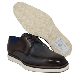 נעלי עור לגברים תוצרת איטליה שרוכים בגווני צבעים שונים על סוליית ויברם עליונה