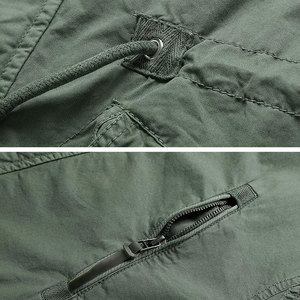 Veste matelassée longue unisexe moderne en toile, avec capuche matelassée, respirante, écologique, pour l'hiver, pour l'extérieur, avec logo sur le devant - Product Image 4