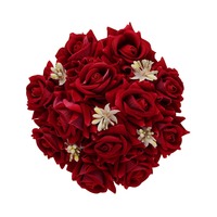 Belles fleurs blanches rouges pour femmes et filles accessoires de cheveux artificiels élégant Juda pour les fêtes de mariage chapeaux de mariée