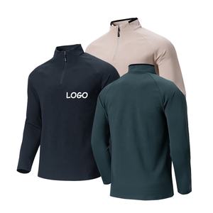 Chemises formelles pour hommes à manches longues en tricot polyester/coton de haute qualité, col sans col, respirantes, séchage rapide - Product Image 4